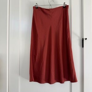 NWT / J. Crew Gwyneth Slip Skirt in Faded Brick